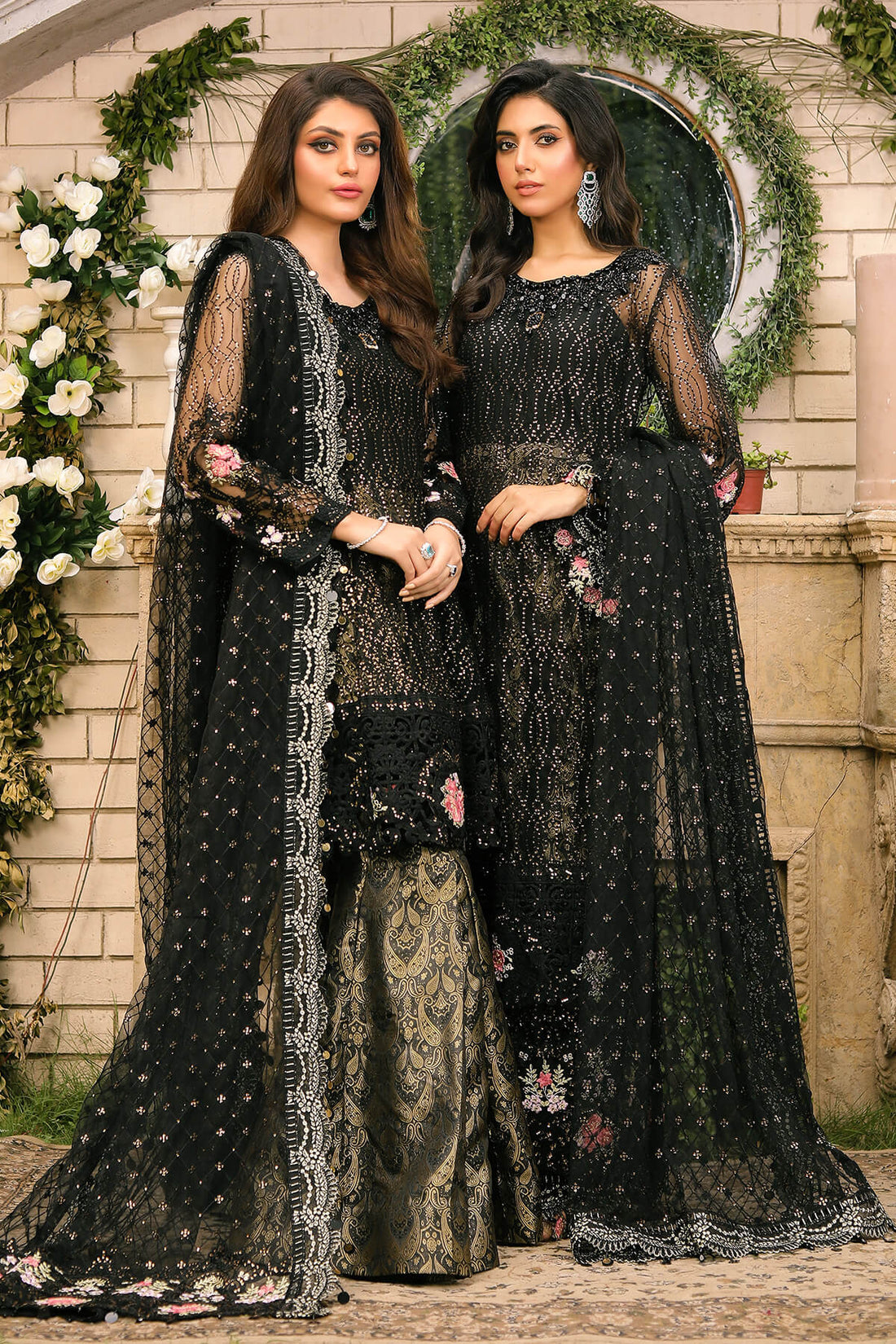 Raeesa Premium | Wajadan Wedding Formals | WD-3 Metal Black - House Of Hania