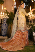 Raeesa Premium | Wajadan Wedding Formals | WD-4 Lemon Chiffon - House Of Hania