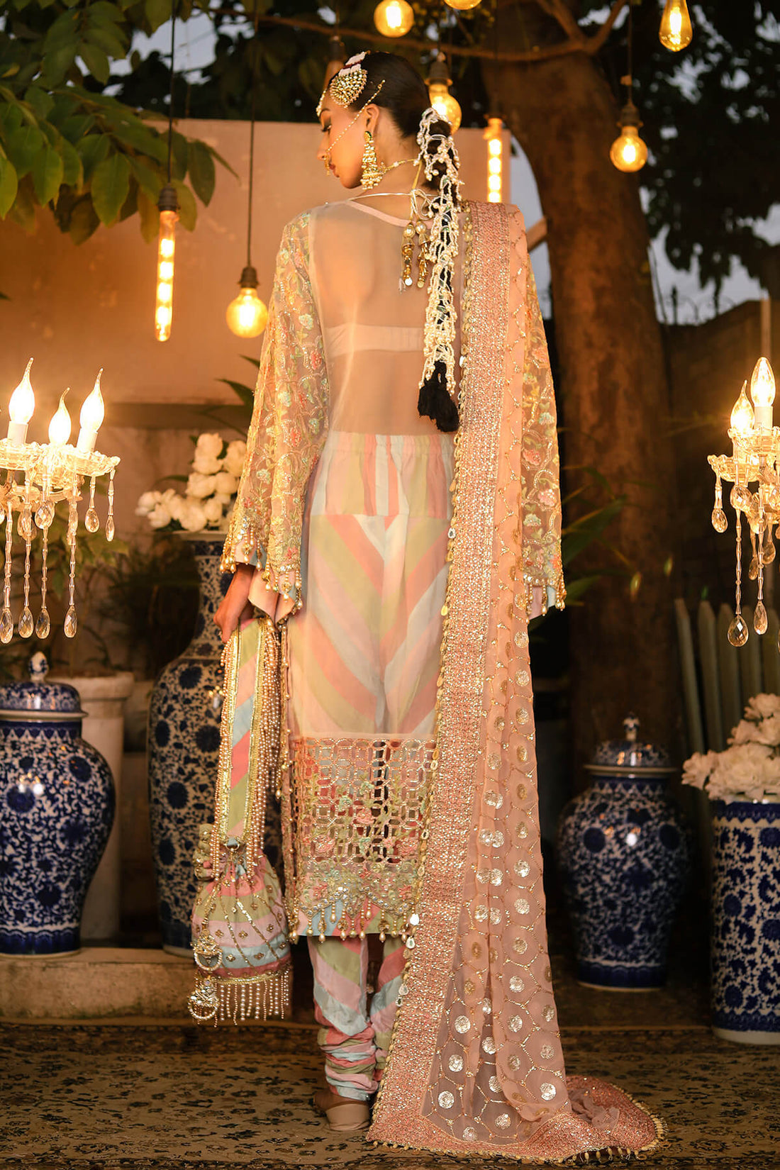 Raeesa Premium | Wajadan Wedding Formals | WD-6 Powder Peach - House Of Hania