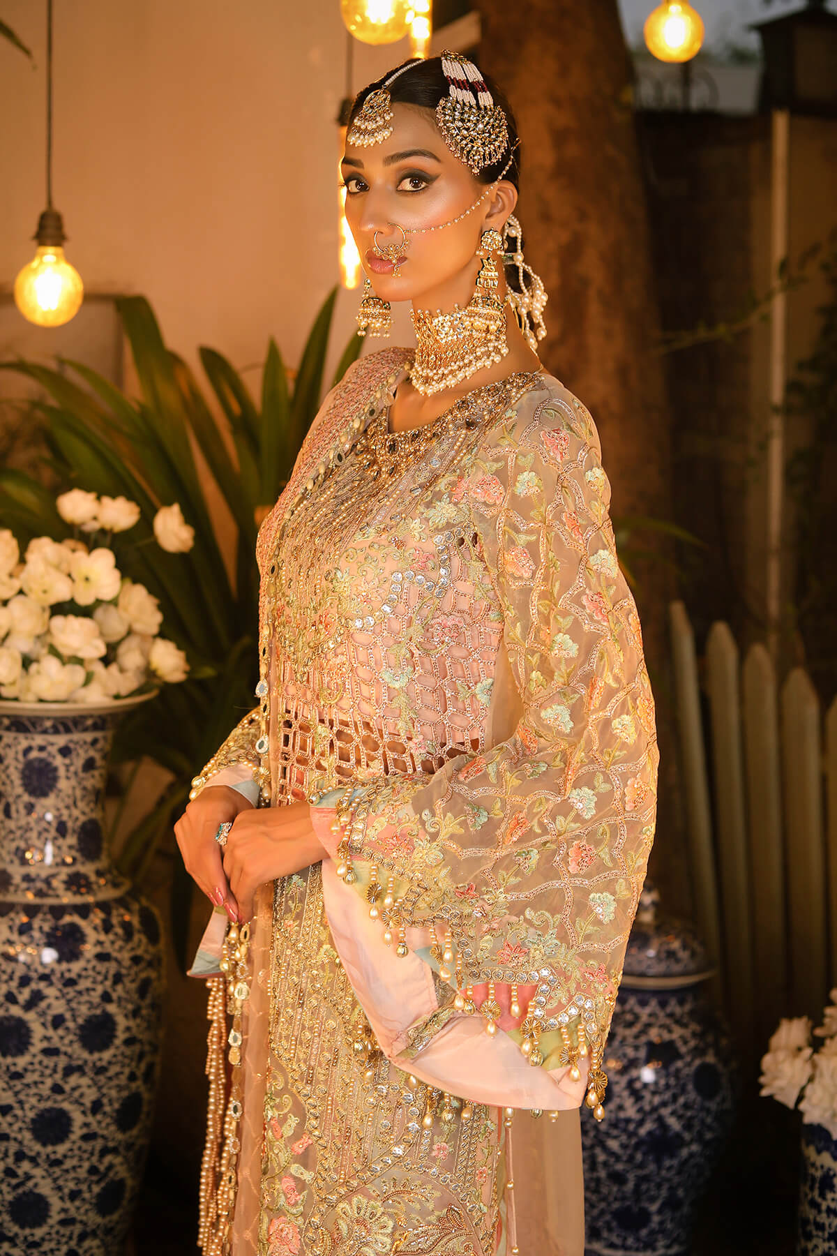 Raeesa Premium | Wajadan Wedding Formals | WD-6 Powder Peach - House Of Hania