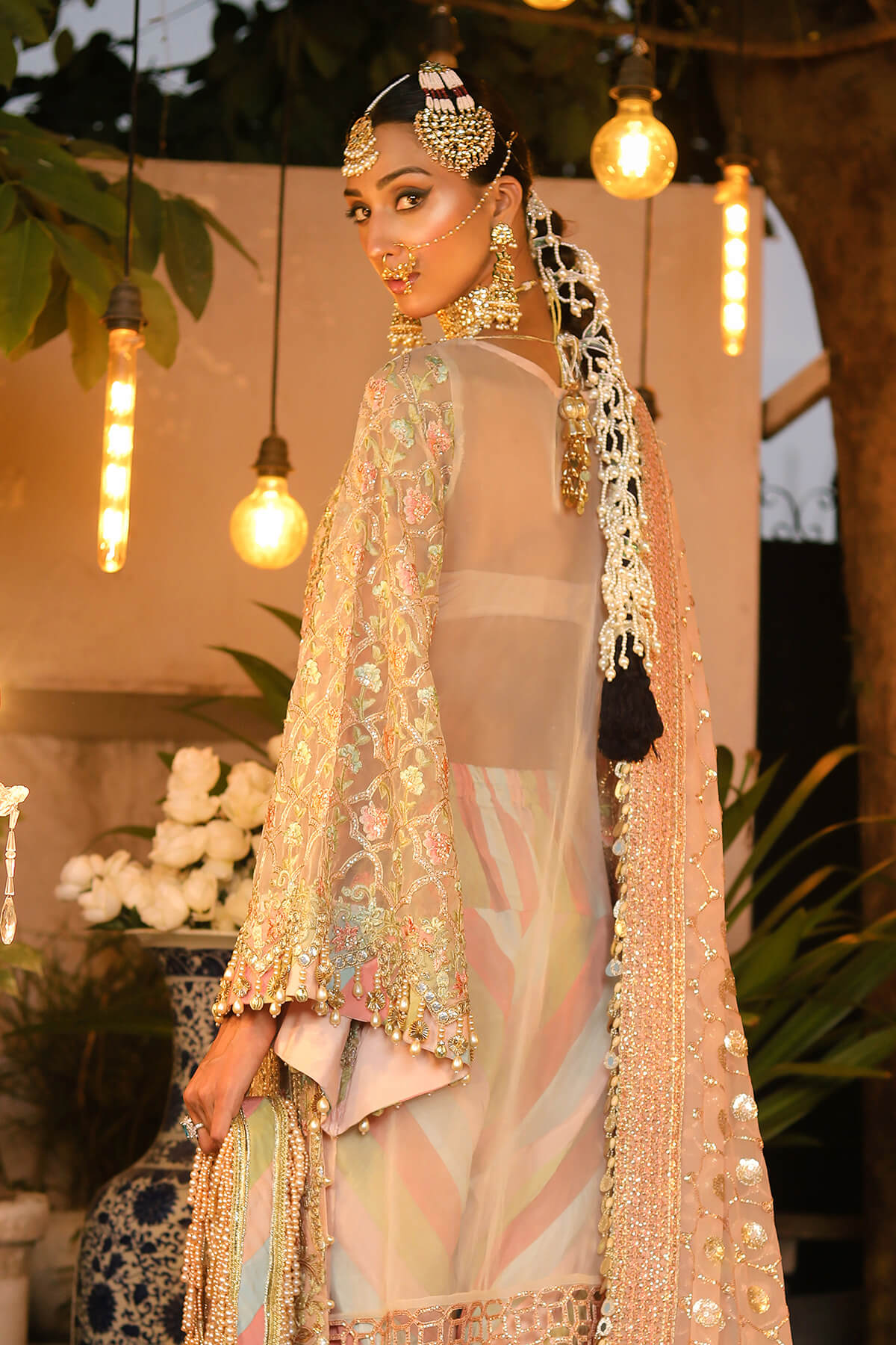 Raeesa Premium | Wajadan Wedding Formals | WD-6 Powder Peach - House Of Hania