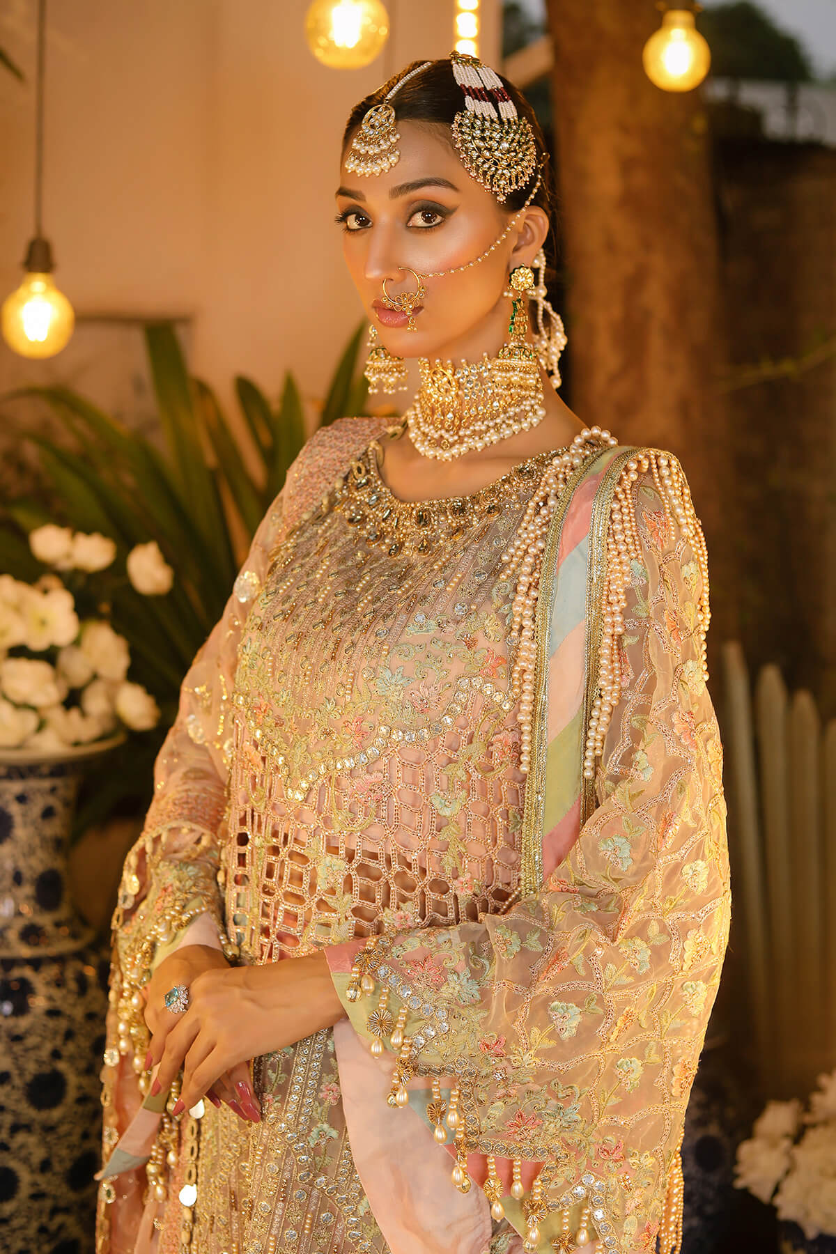 Raeesa Premium | Wajadan Wedding Formals | WD-6 Powder Peach - House Of Hania