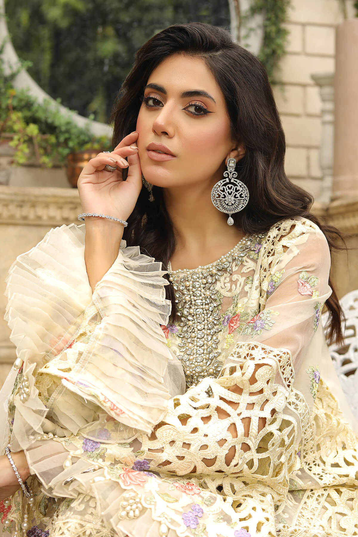 Raeesa Premium | Wajadan Wedding Formals | WD-8 Ivory - House Of Hania