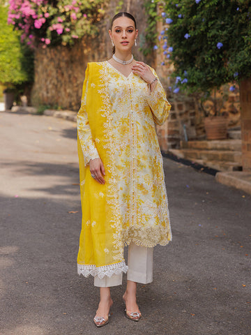 Rajbari | Floral Symphony Lawn 25 | RB-01 - House Of Hania