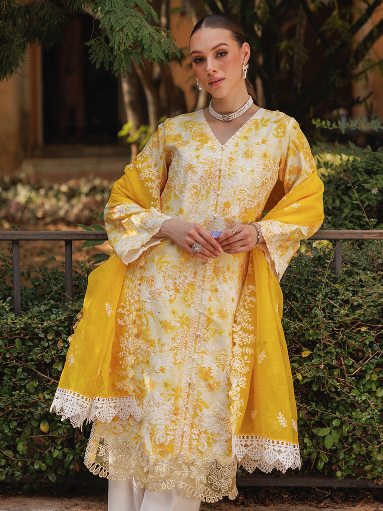 Rajbari | Floral Symphony Lawn 25 | RB-01 - House Of Hania