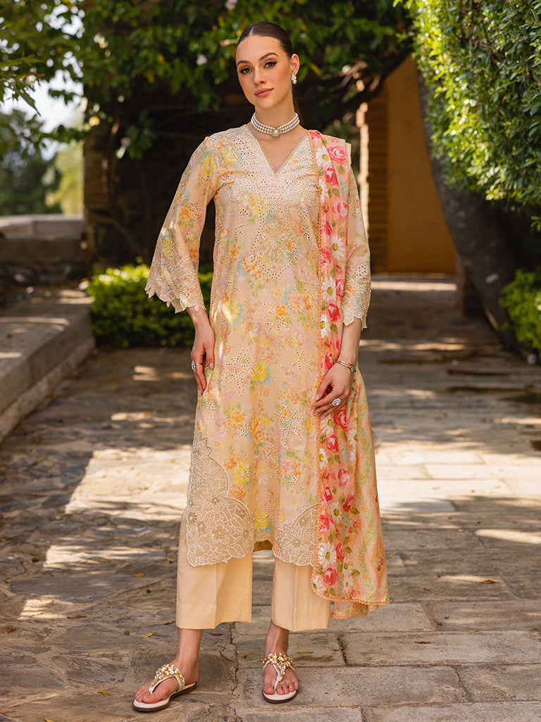 Rajbari | Floral Symphony Lawn 25 | RB-05 - House Of Hania