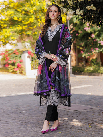 Rajbari | Floral Symphony Lawn 25 | RB-08 - House Of Hania