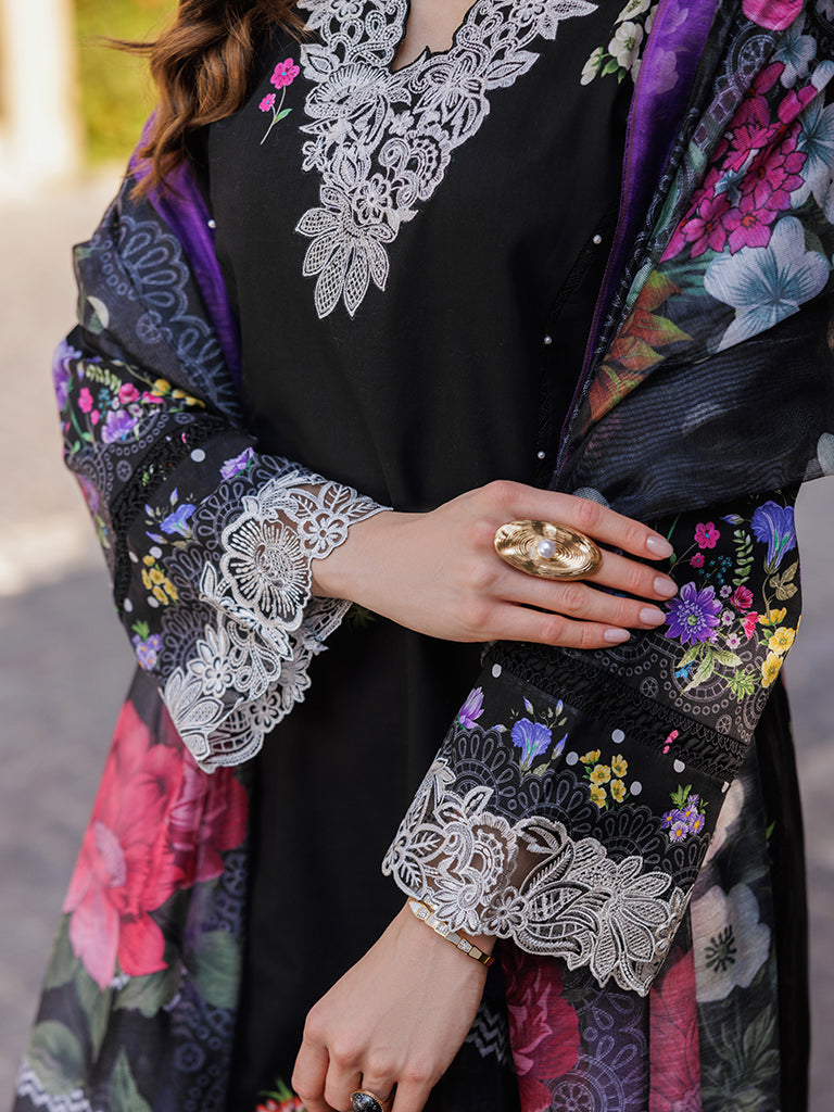 Rajbari | Floral Symphony Lawn 25 | RB-08 - House Of Hania