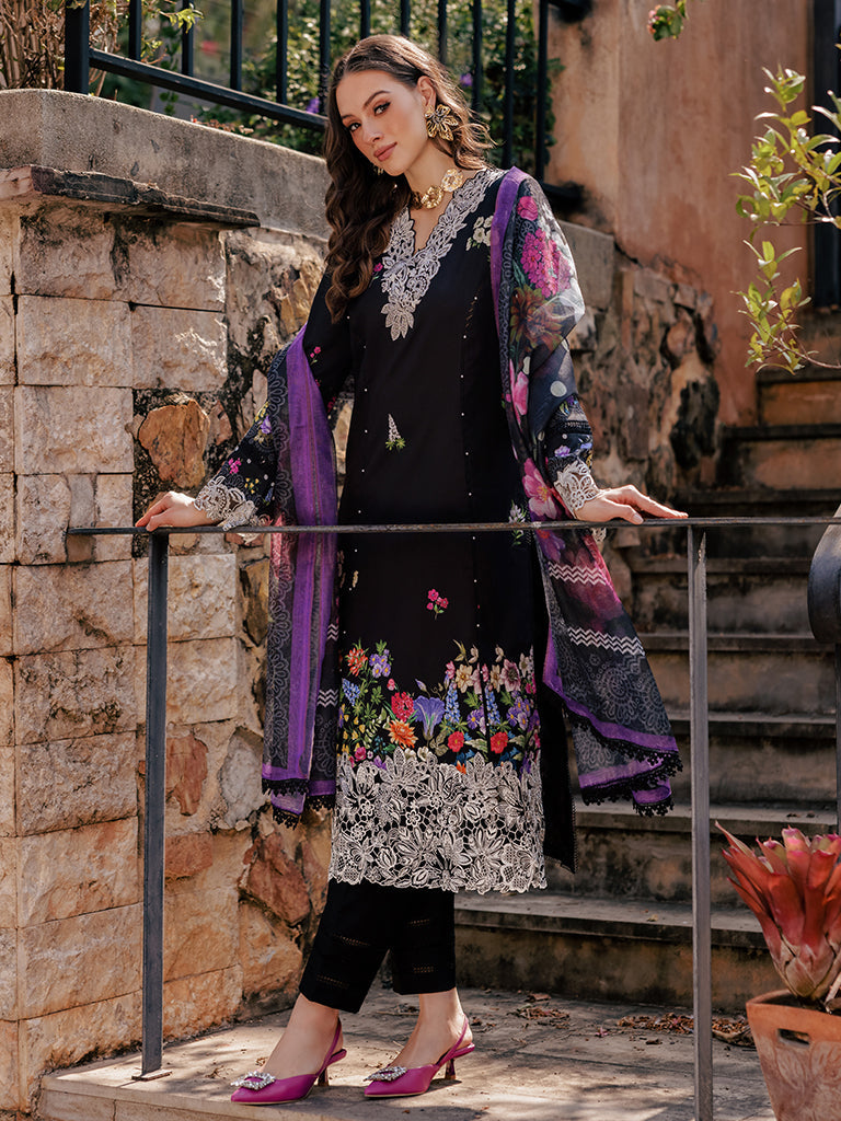 Rajbari | Floral Symphony Lawn 25 | RB-08 - House Of Hania