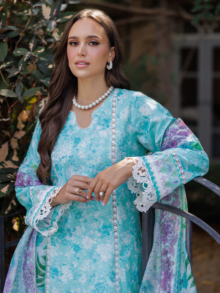 Rajbari | Floral Symphony Lawn 25 | RB-09 - House Of Hania