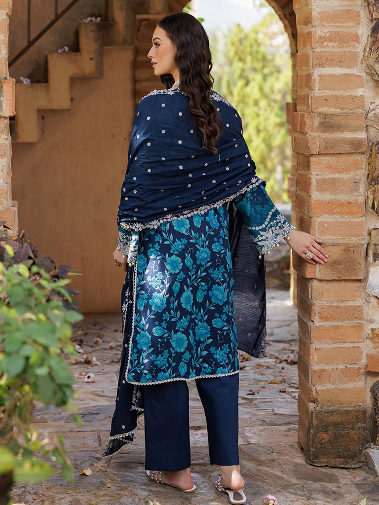 Rajbari | Floral Symphony Lawn 25 | RB-12 - House Of Hania