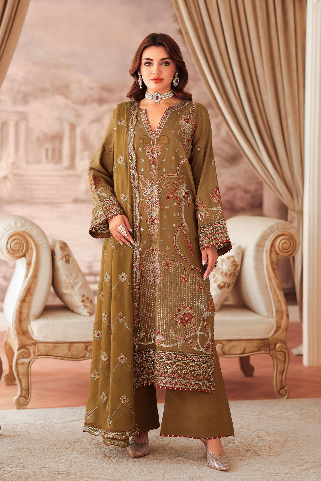Ramsha | Aangan Luxury Raw silk | AA-210 - House Of Hania