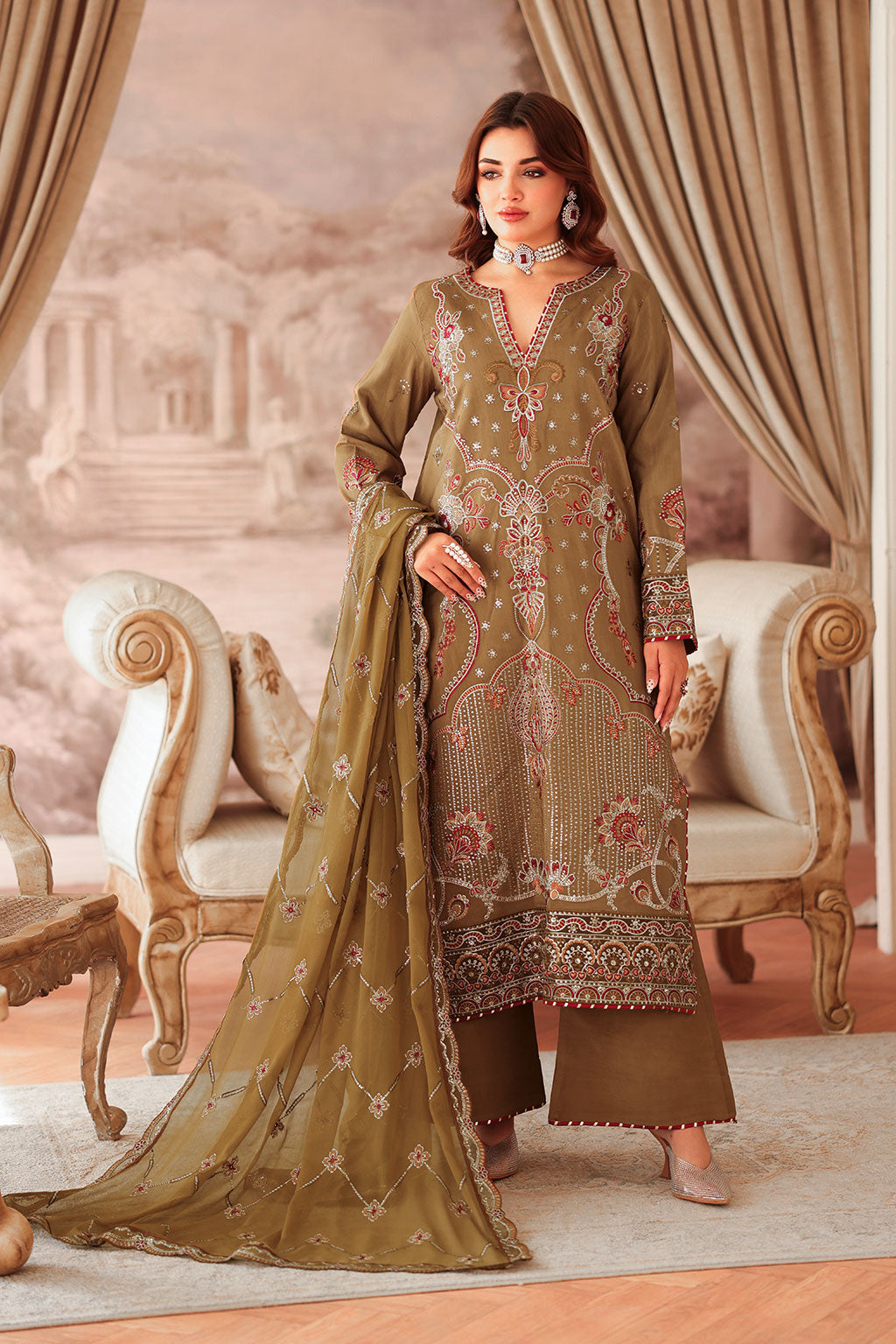 Ramsha | Aangan Luxury Raw silk | AA-210 - House Of Hania