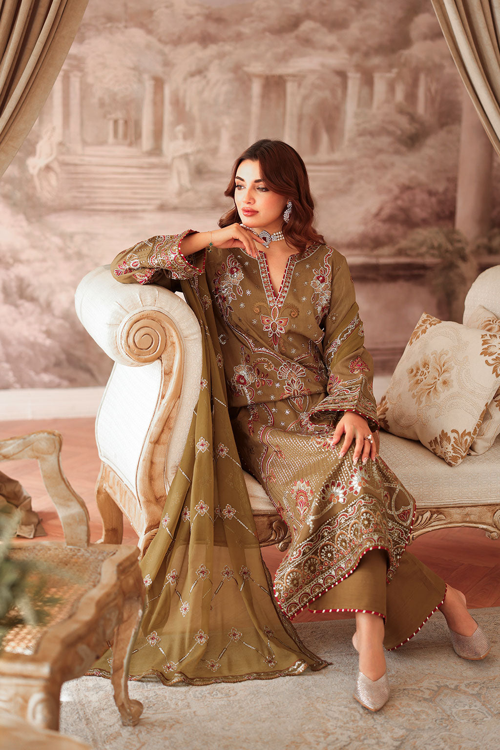 Ramsha | Aangan Luxury Raw silk | AA-210 - House Of Hania