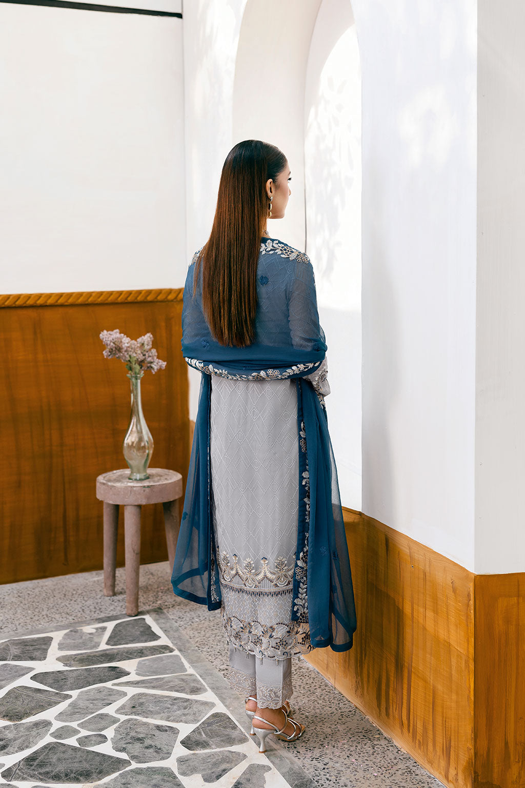 Ramsha | Chevron Chiffon Collection |A-1001 - House Of Hania