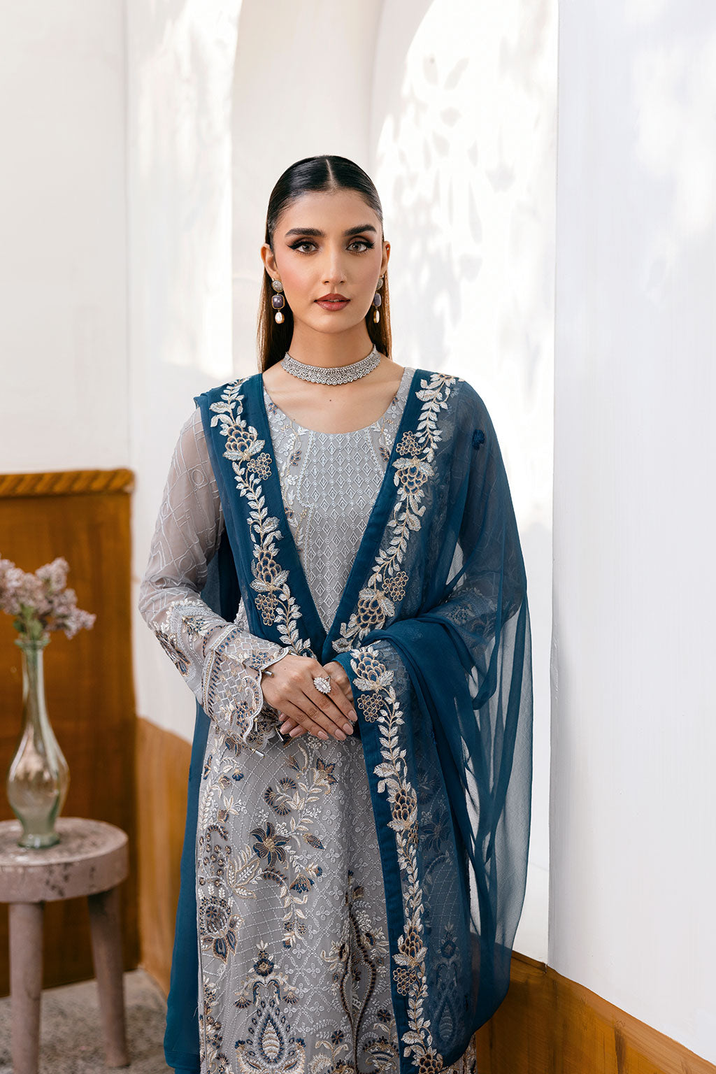 Ramsha | Chevron Chiffon Collection |A-1001 - House Of Hania