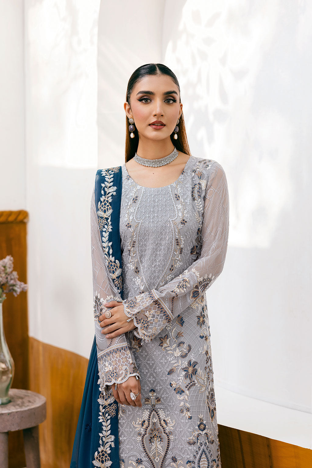 Ramsha | Chevron Chiffon Collection |A-1001 - House Of Hania