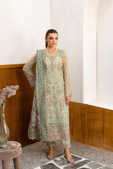Ramsha | Chevron Chiffon Collection | A-1003 - House Of Hania