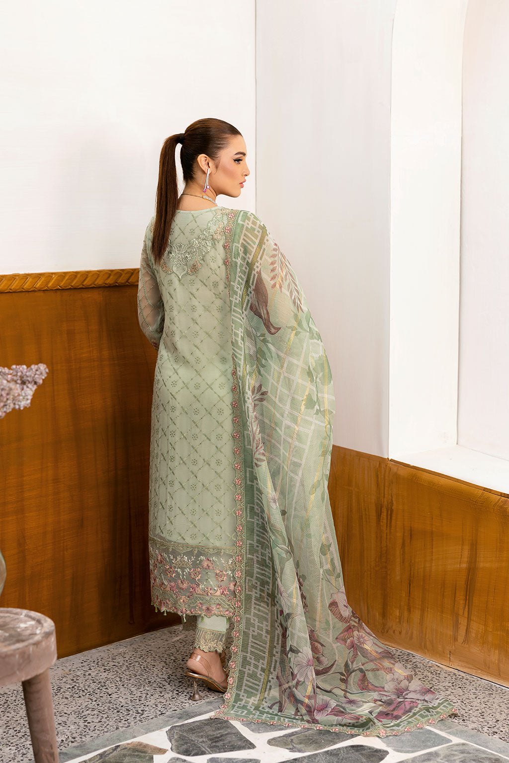 Ramsha | Chevron Chiffon Collection | A-1003 - House Of Hania