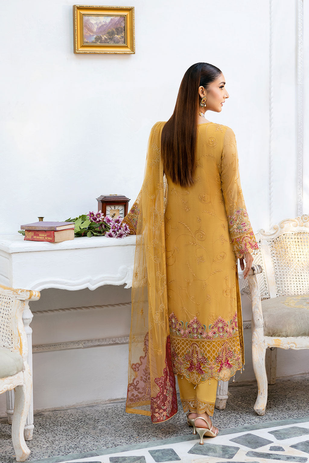 Ramsha | Chevron Chiffon Collection | A-1004 - House Of Hania