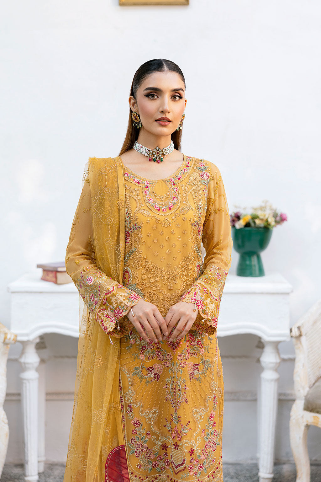Ramsha | Chevron Chiffon Collection | A-1004 - House Of Hania