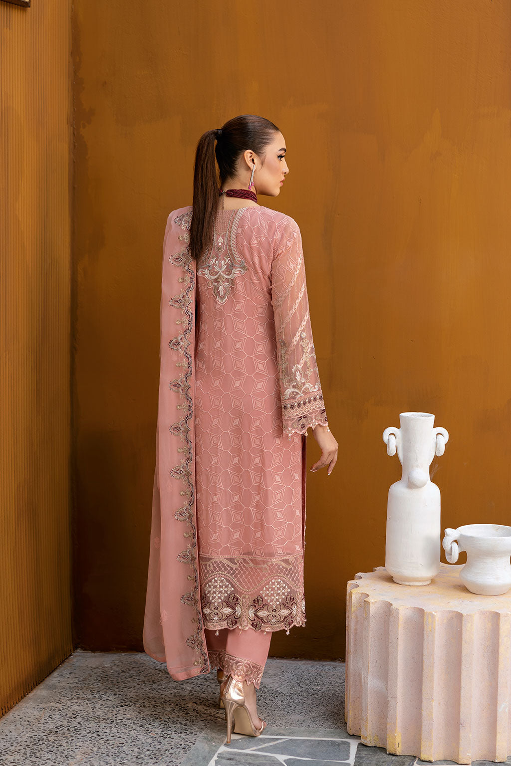 Ramsha | Chevron Chiffon Collection | A-1005 - House Of Hania