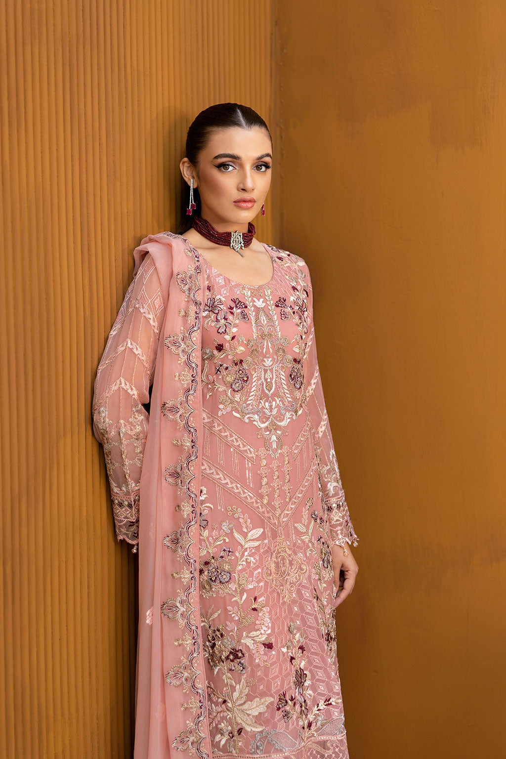 Ramsha | Chevron Chiffon Collection | A-1005 - House Of Hania