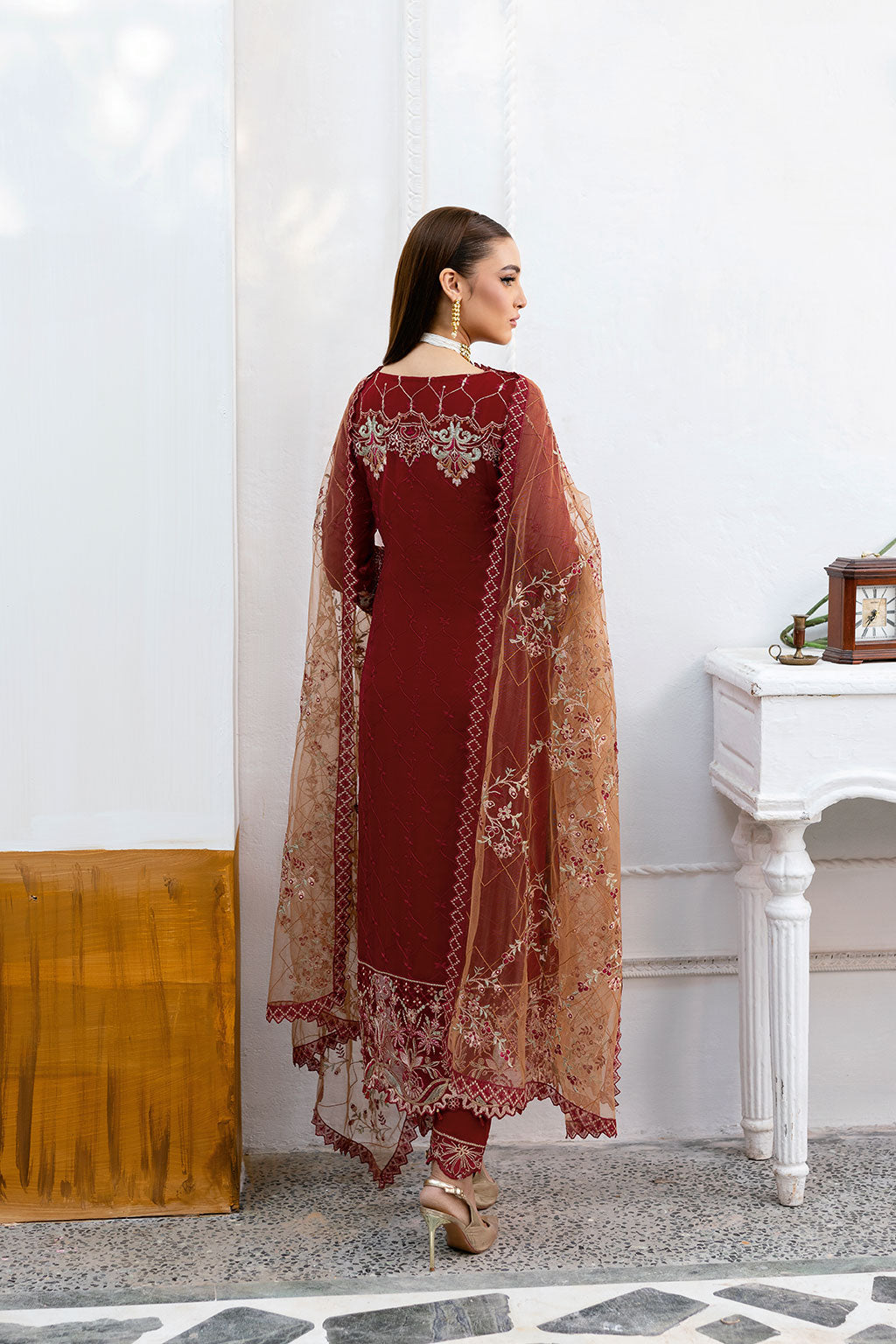 Ramsha | Chevron Chiffon Collection | A-1010 - House Of Hania