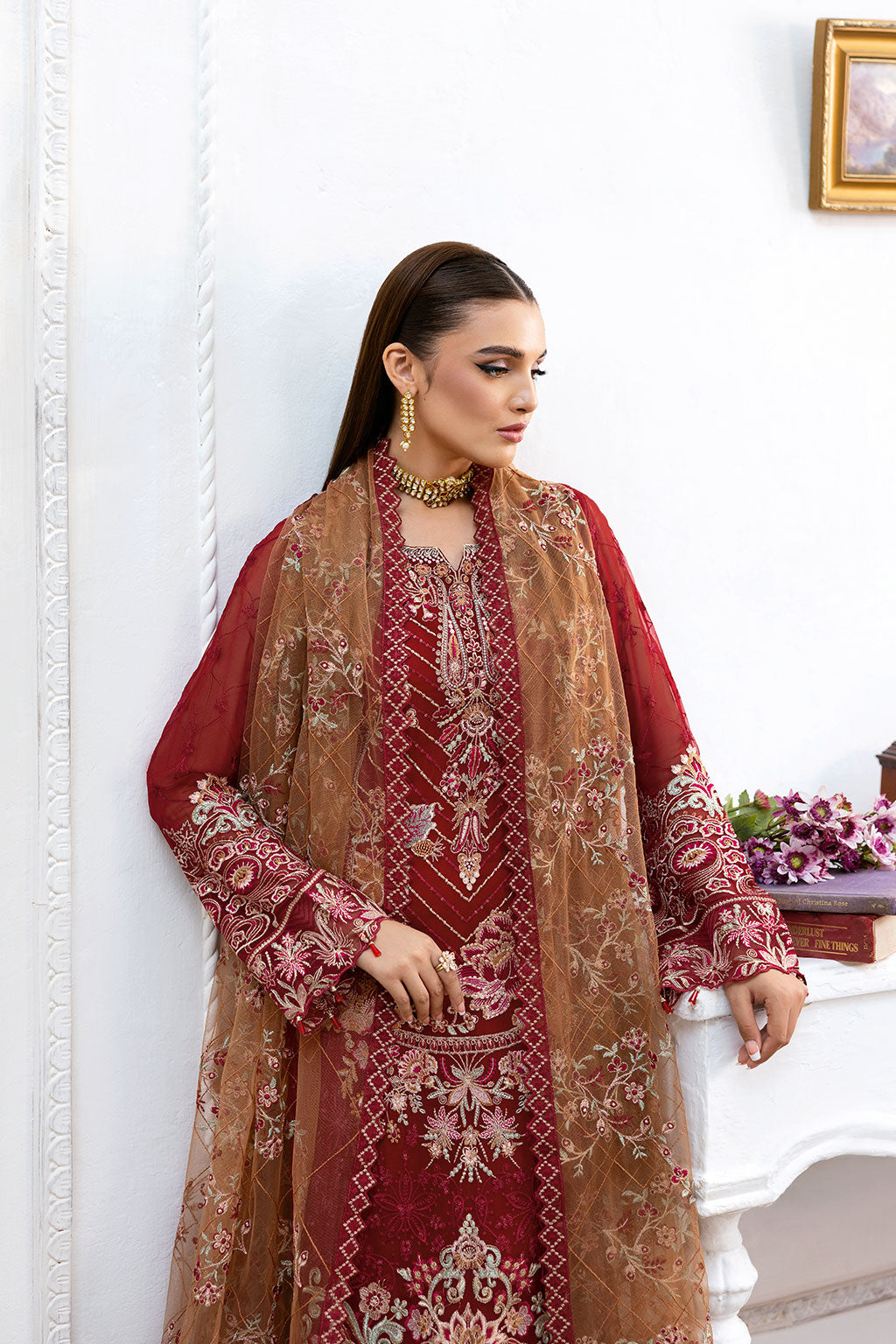Ramsha | Chevron Chiffon Collection | A-1010 - House Of Hania