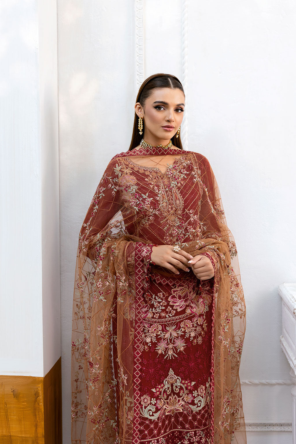 Ramsha | Chevron Chiffon Collection | A-1010 - House Of Hania