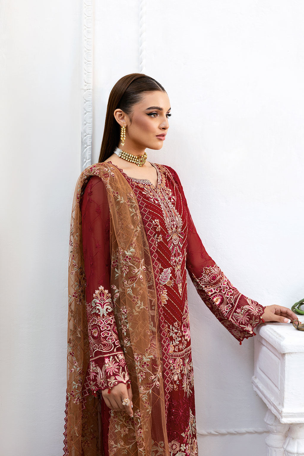 Ramsha | Chevron Chiffon Collection | A-1010 - House Of Hania