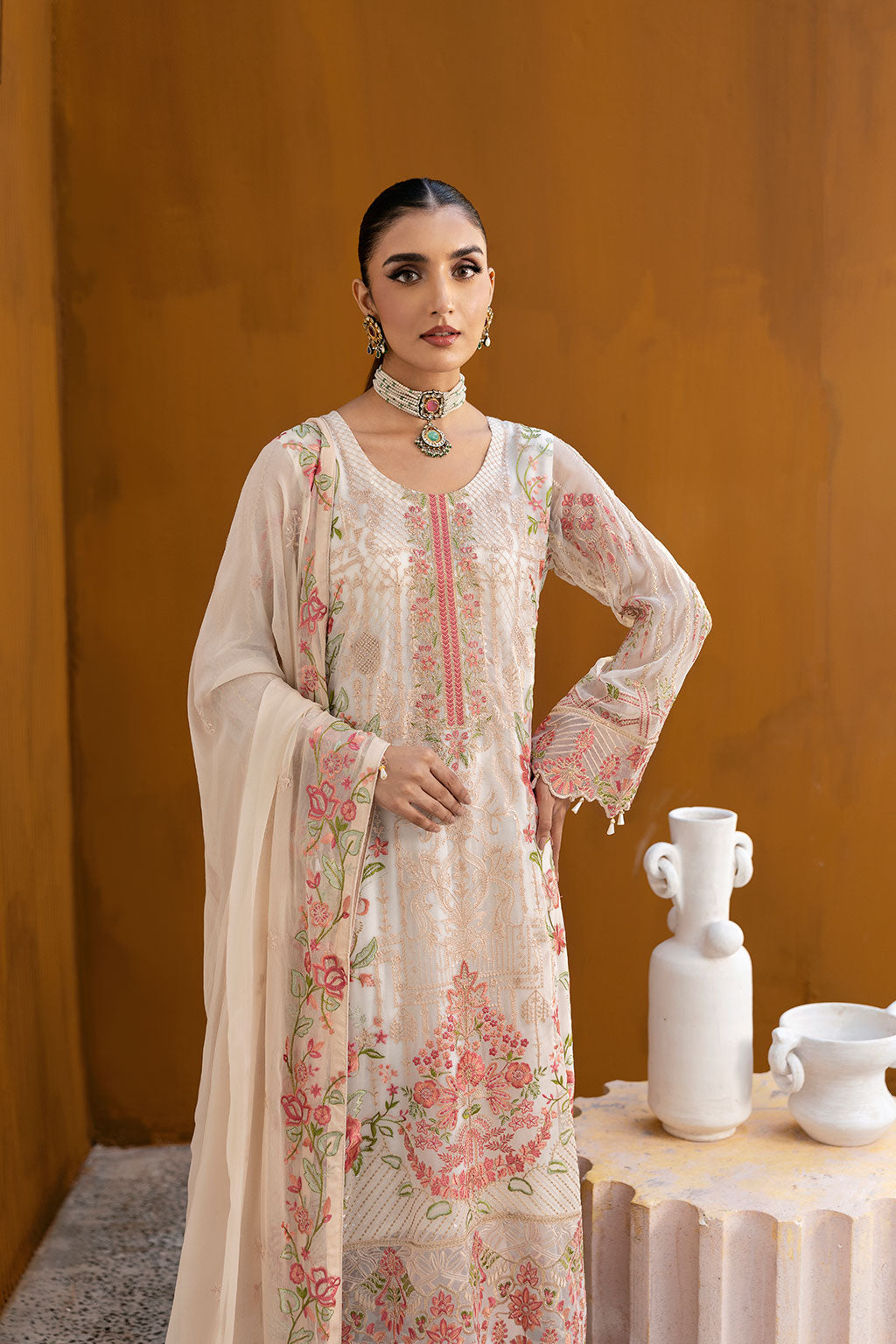 Ramsha | Chevron Chiffon Collection | A-1011 - House Of Hania