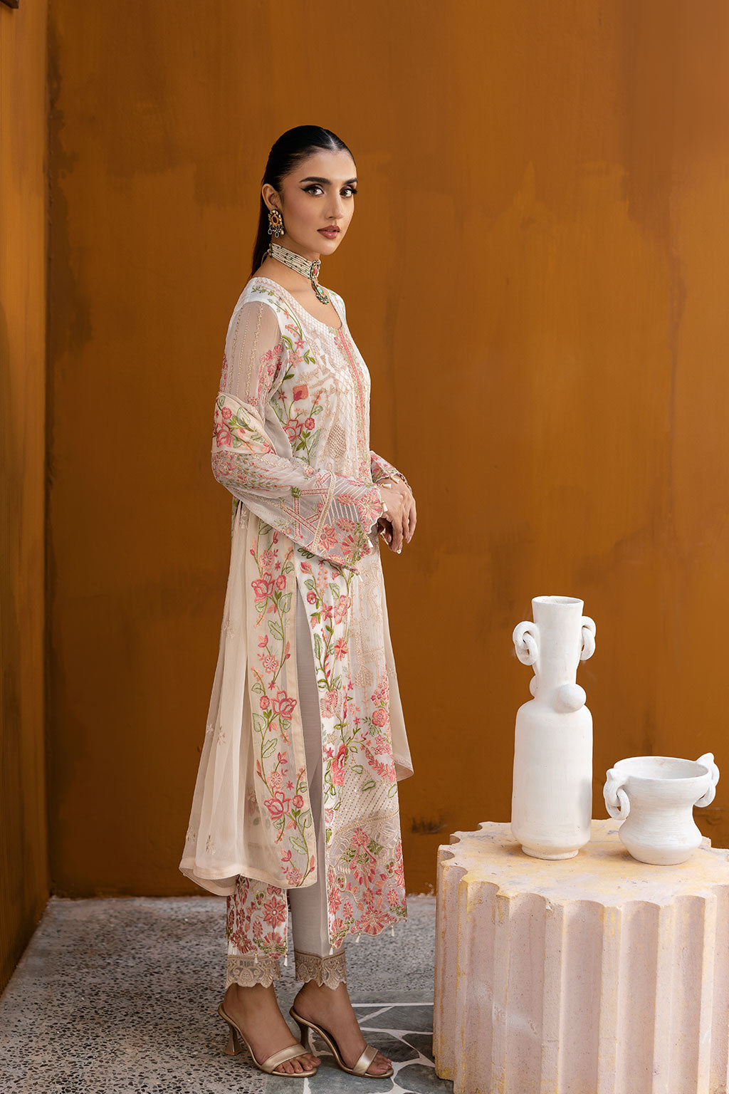 Ramsha | Chevron Chiffon Collection | A-1011 - House Of Hania