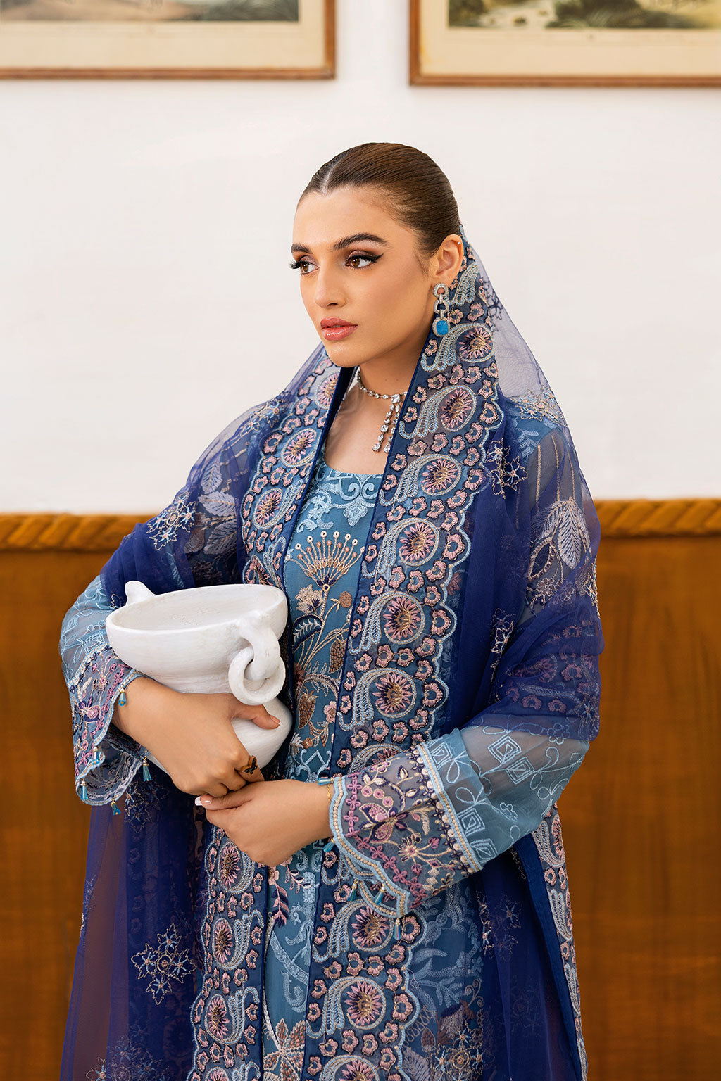 Ramsha | Chevron Chiffon Collection | A-1012 - House Of Hania