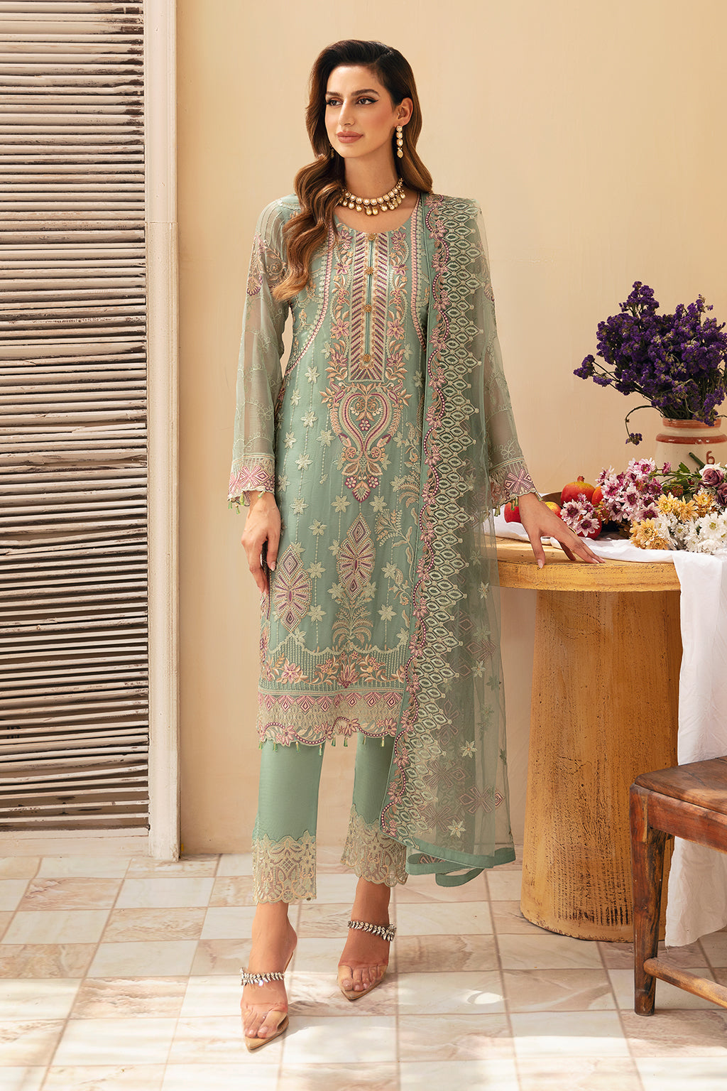 Ramsha | Chevron Chiffon Collection |A-901 - House Of Hania