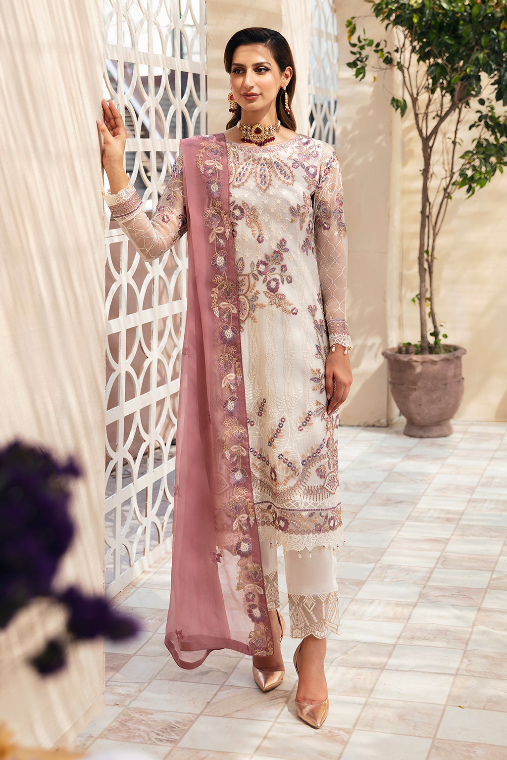 Ramsha | Chevron Chiffon Collection | A-902 - House Of Hania