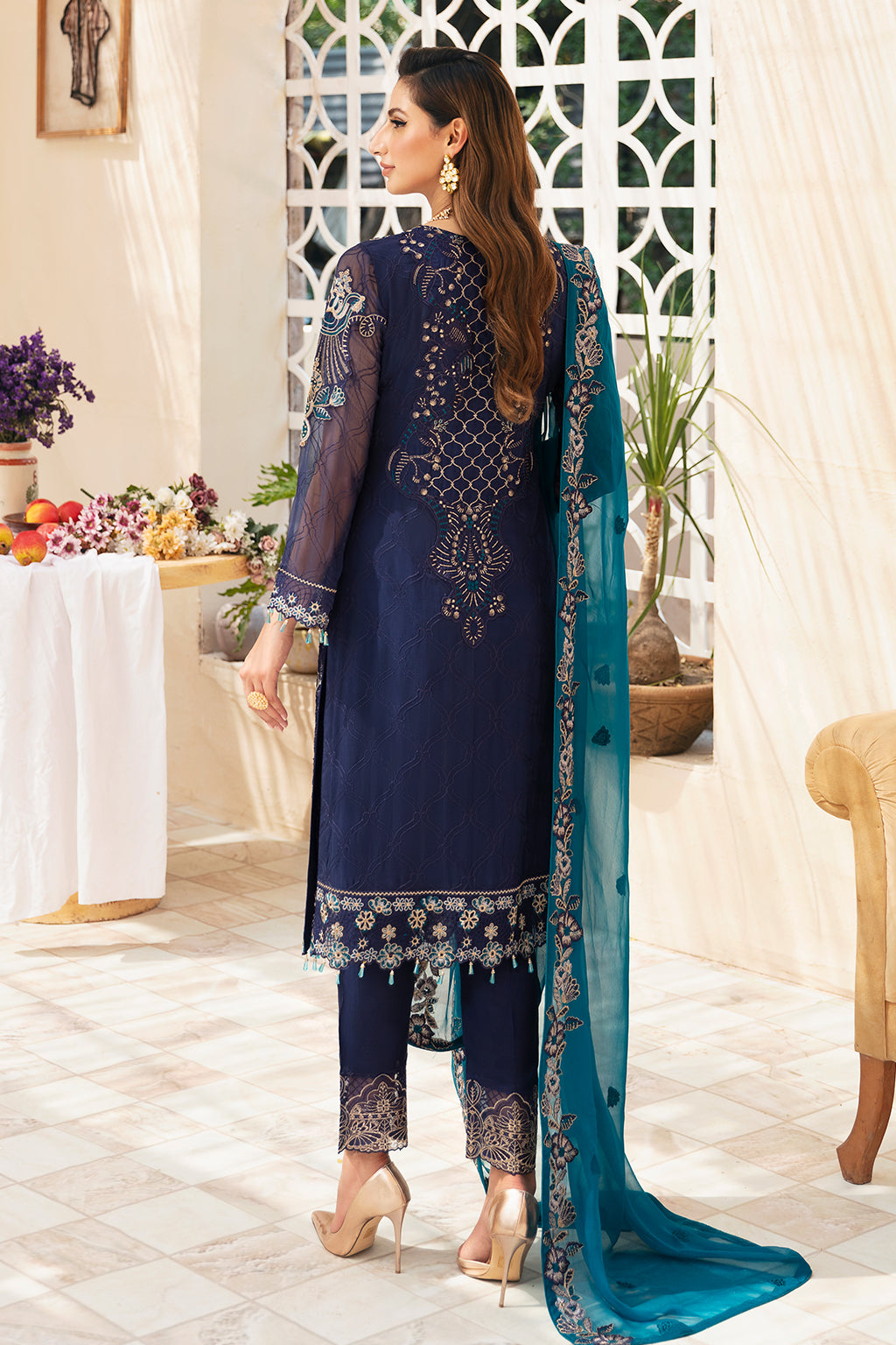 Ramsha | Chevron Chiffon Collection | A-903 - House Of Hania