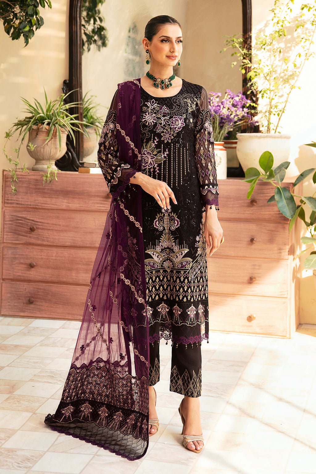 Ramsha | Chevron Chiffon Collection | A-905 - House Of Hania