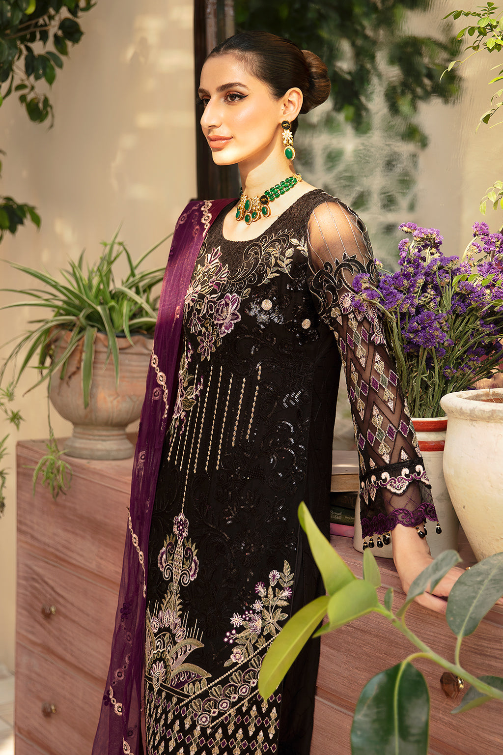 Ramsha | Chevron Chiffon Collection | A-905 - House Of Hania