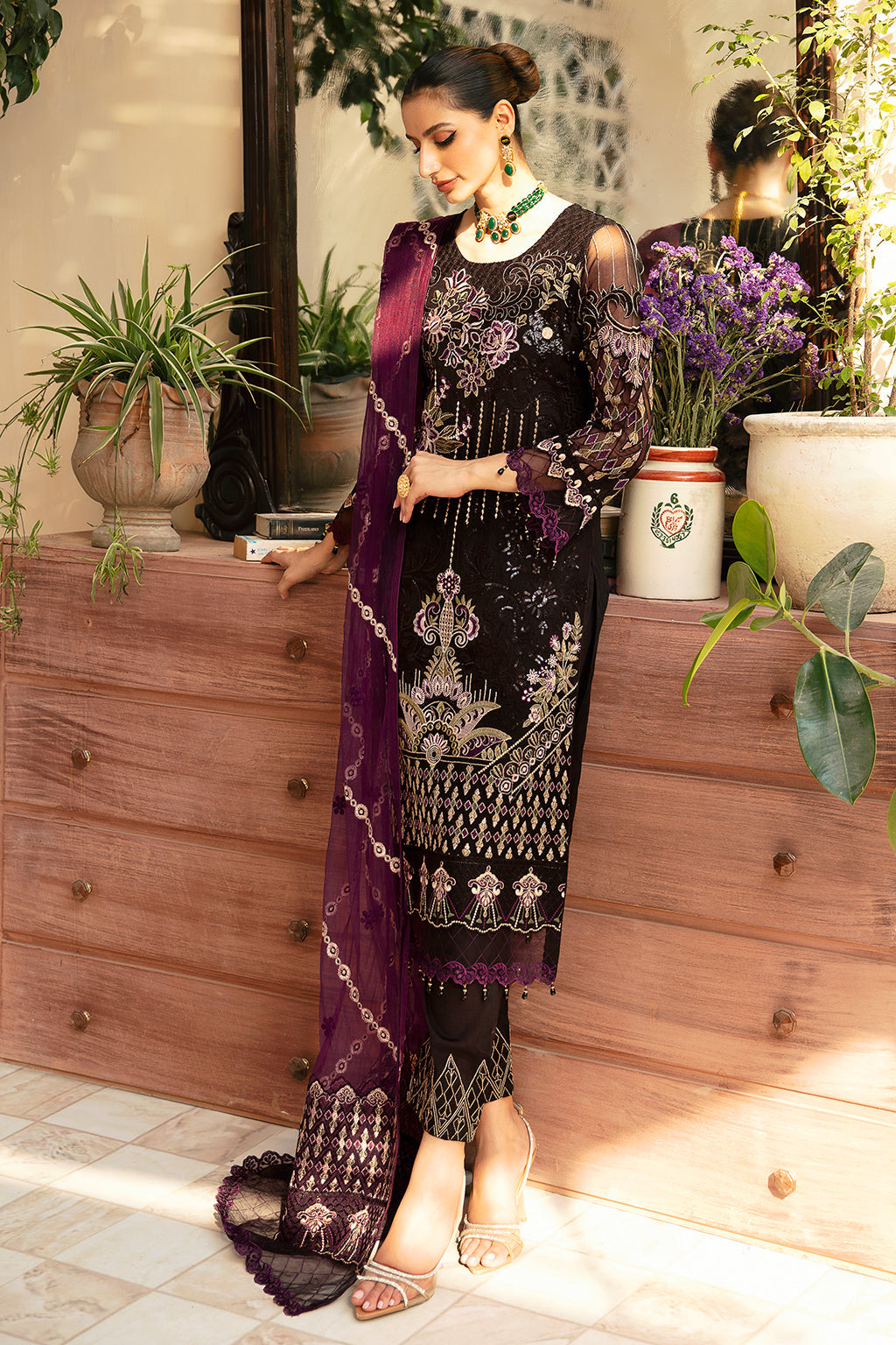 Ramsha | Chevron Chiffon Collection | A-905 - House Of Hania