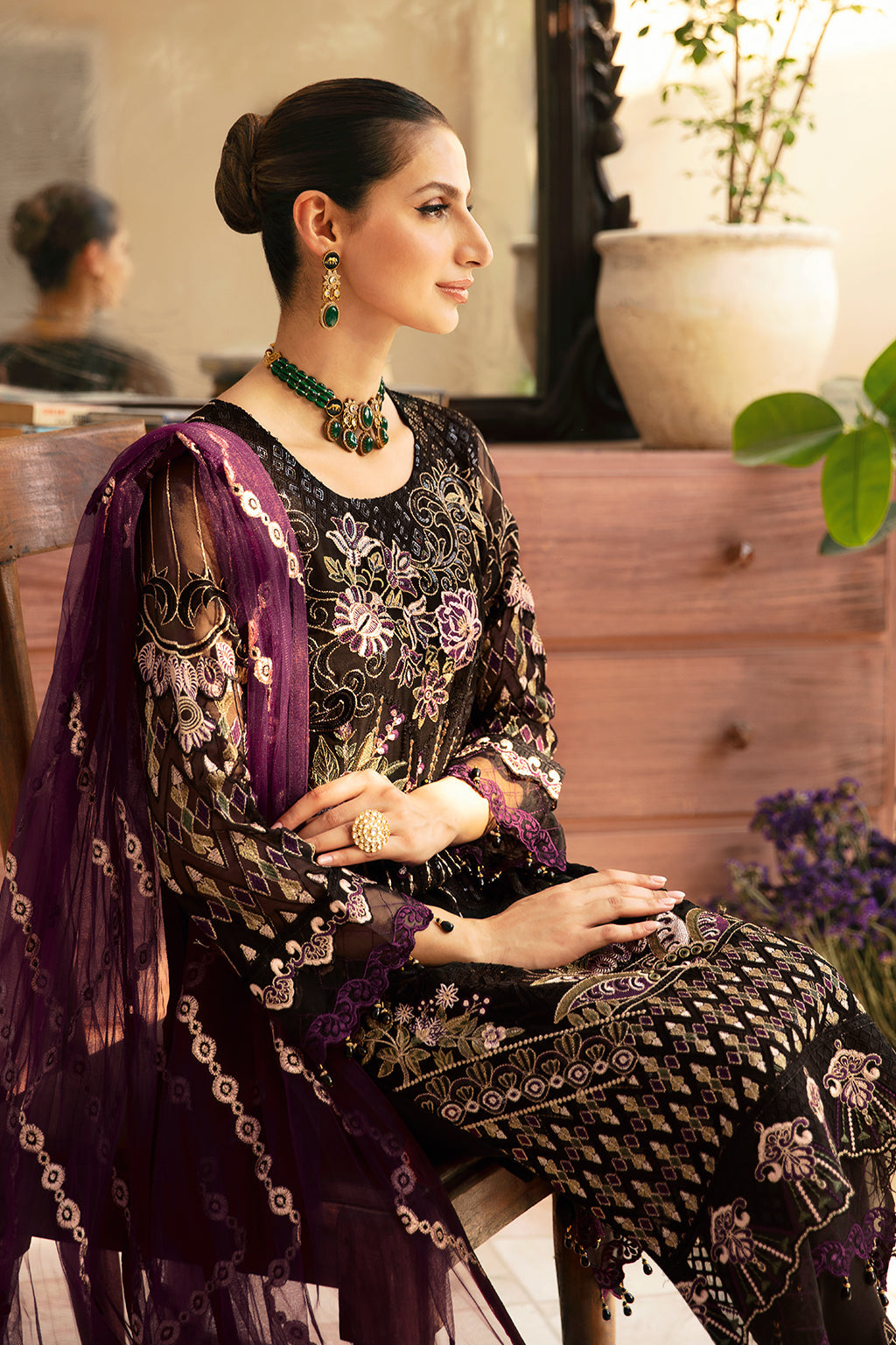 Ramsha | Chevron Chiffon Collection | A-905 - House Of Hania