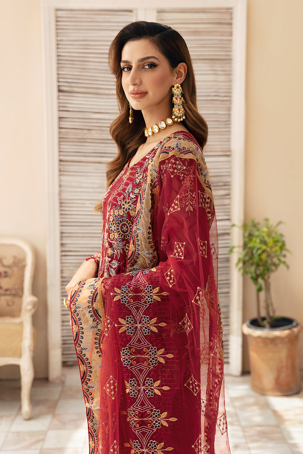 Ramsha | Chevron Chiffon Collection | A-907 - House Of Hania