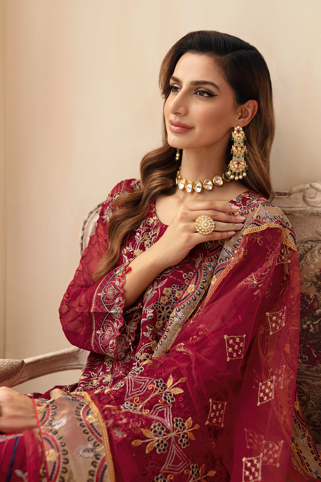 Ramsha | Chevron Chiffon Collection | A-907 - House Of Hania