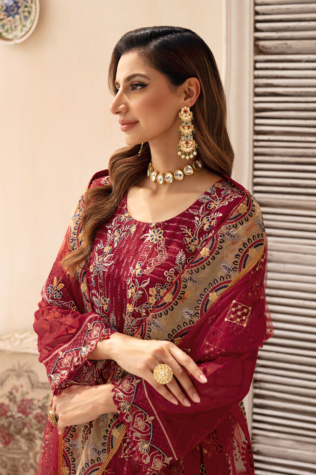 Ramsha | Chevron Chiffon Collection | A-907 - House Of Hania