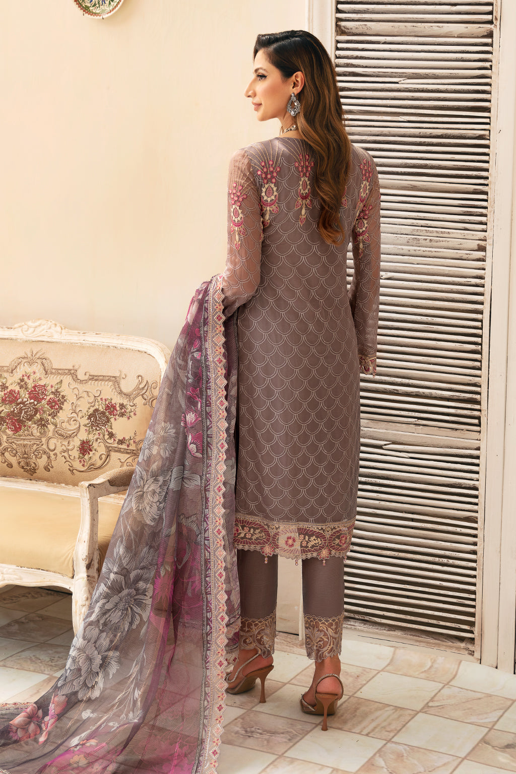 Ramsha | Chevron Chiffon Collection | A-908 - House Of Hania