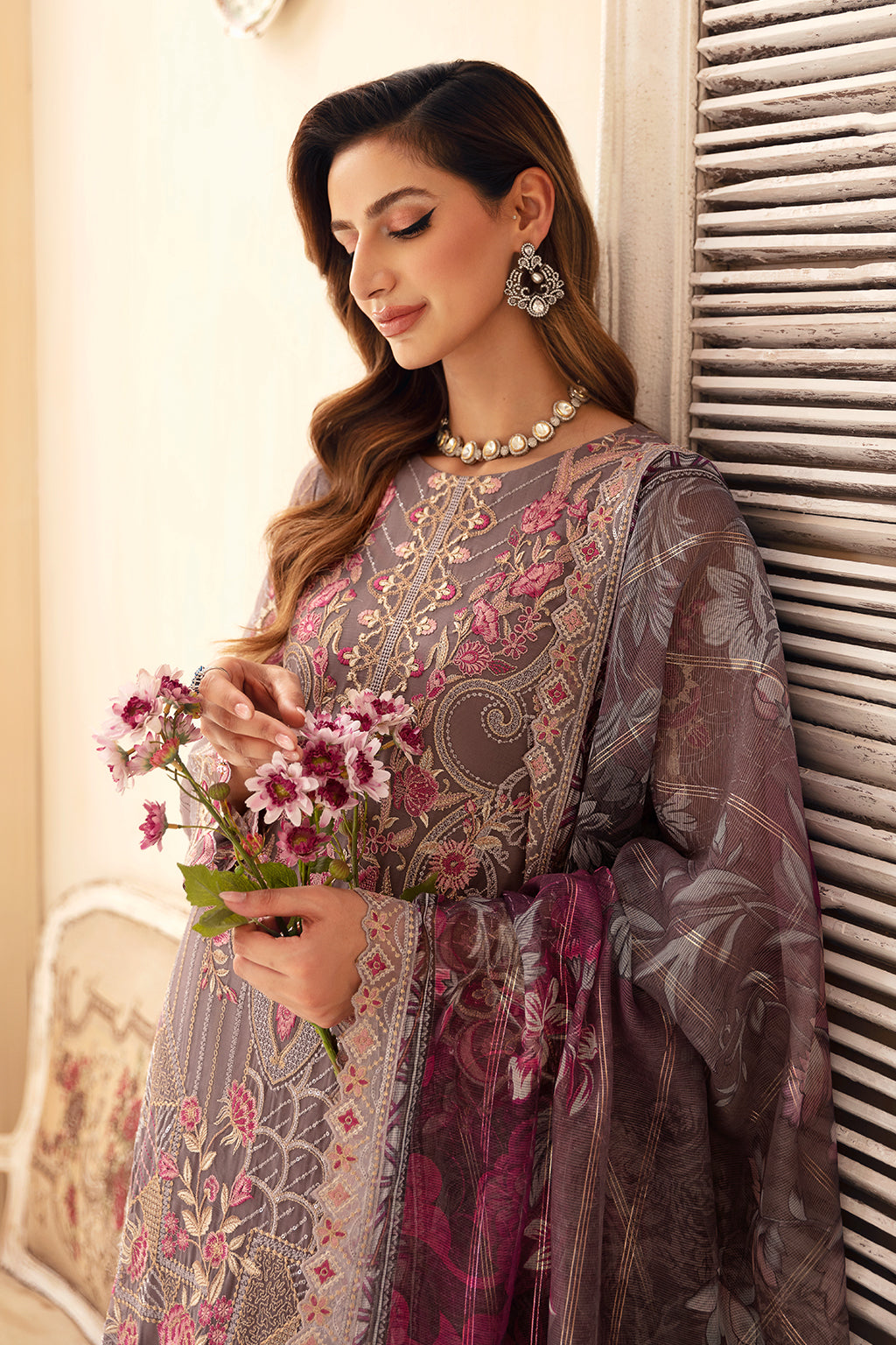 Ramsha | Chevron Chiffon Collection | A-908 - House Of Hania