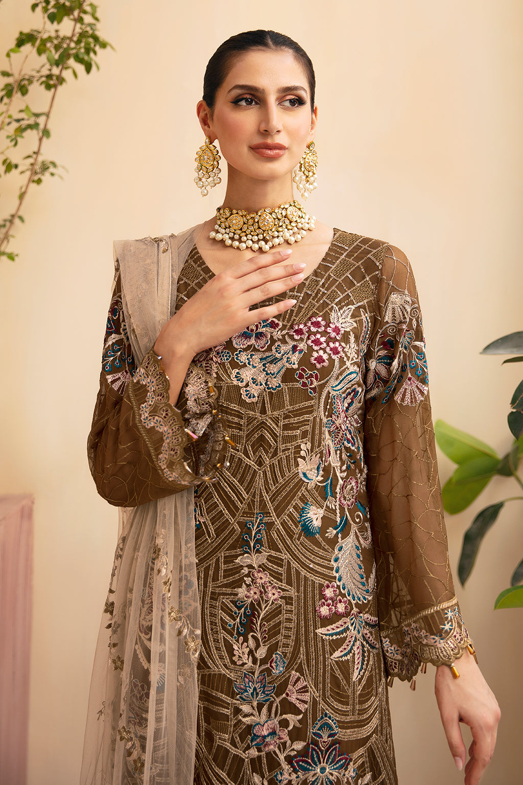 Ramsha | Chevron Chiffon Collection | A-910 - House Of Hania