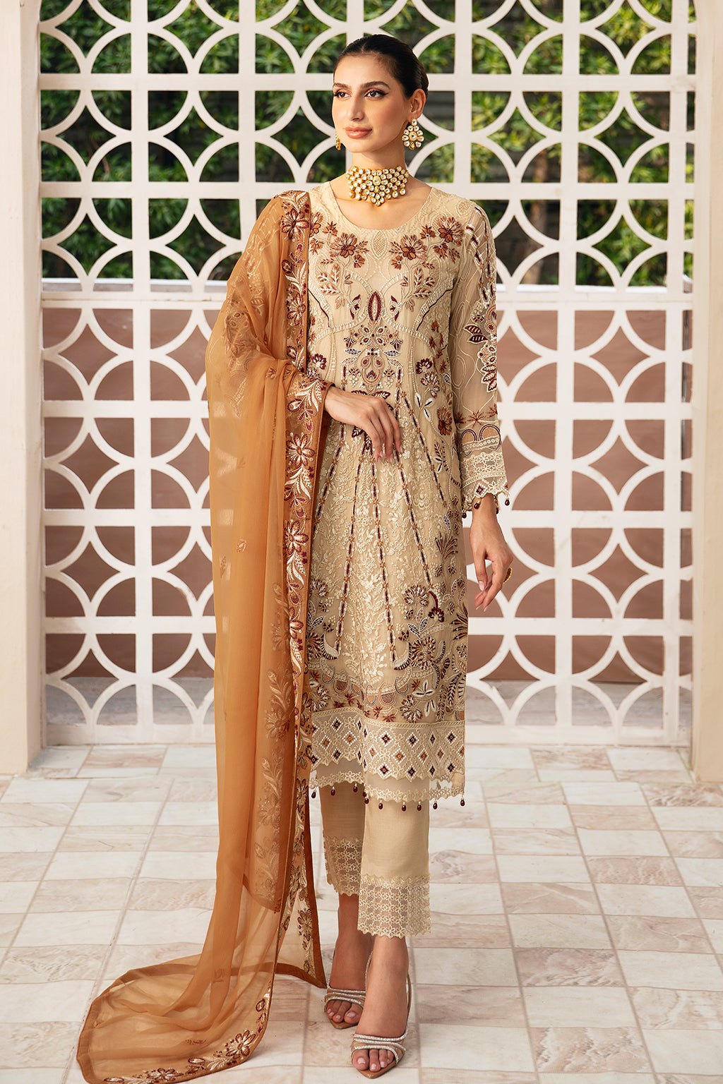 Ramsha | Chevron Chiffon Collection | A-912 - House Of Hania