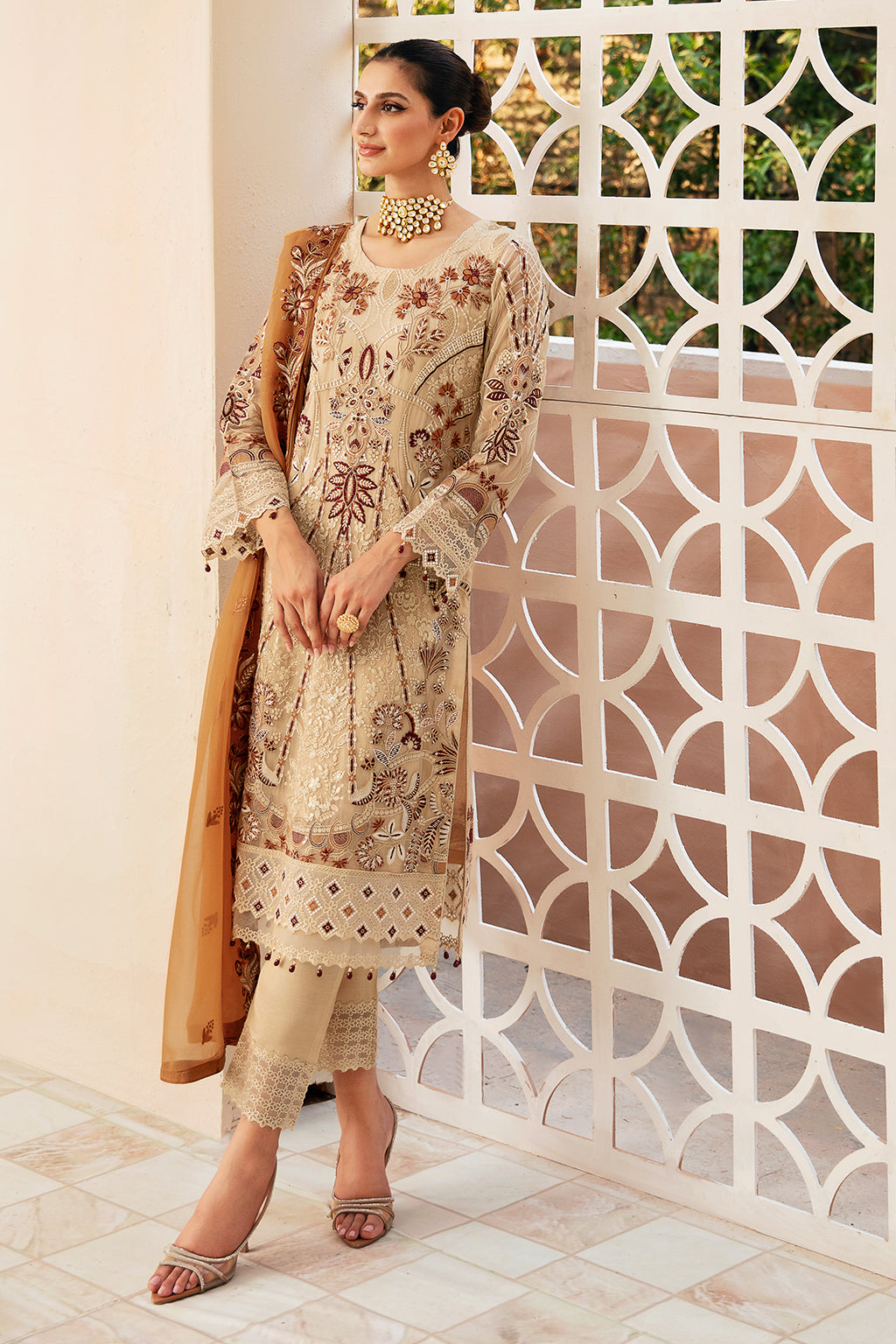 Ramsha | Chevron Chiffon Collection | A-912 - House Of Hania