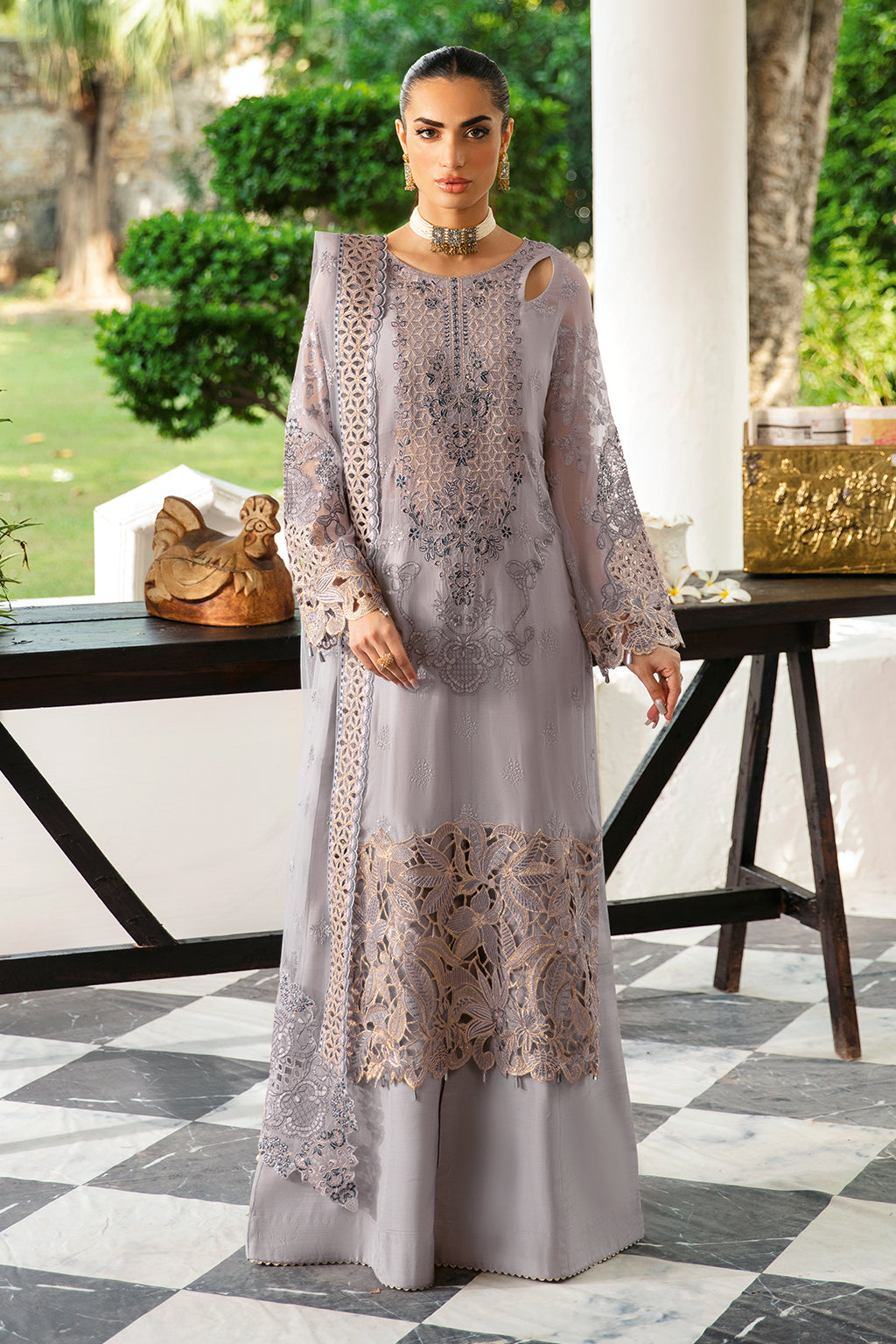 Ramsha | Dastak Luxury Chiffon Collection |  Q-104 - House Of Hania